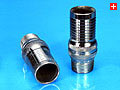 ANVER Hose Barb, 1-1/2" NPT X 2" Hose (Galvanized) AA112X200P
